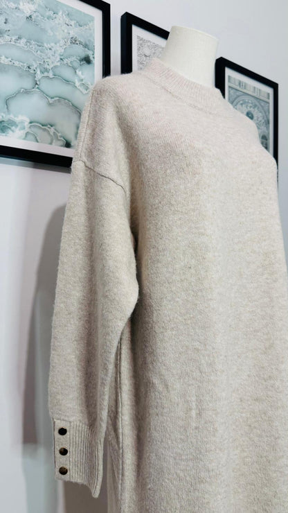 Robe pull beige