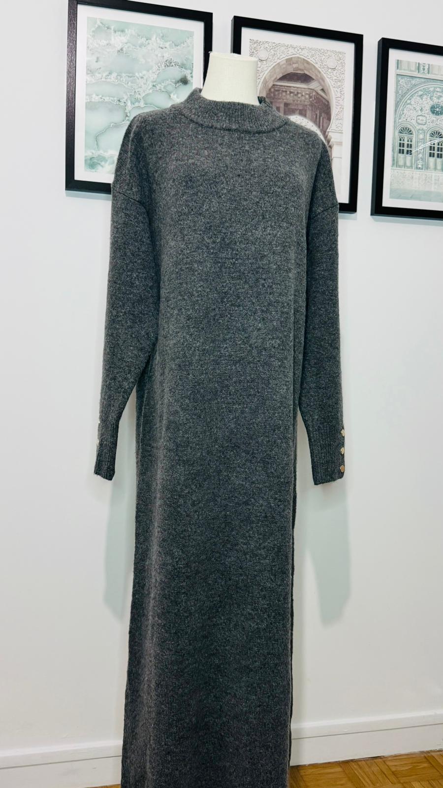 Robe Pull Gris Anthracite