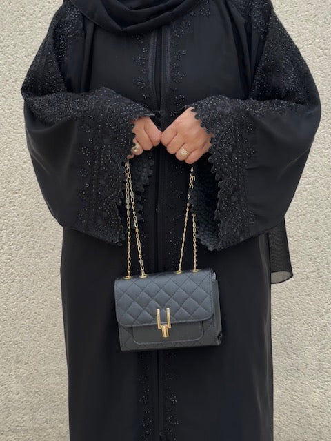 Abaya Doha - Brodé Noir