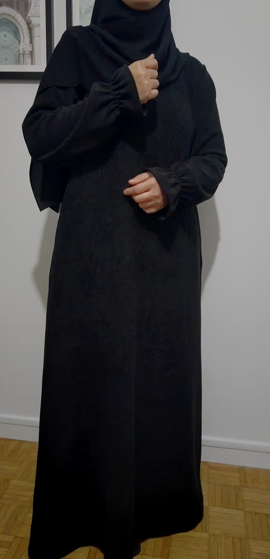 Abaya Daim Noir